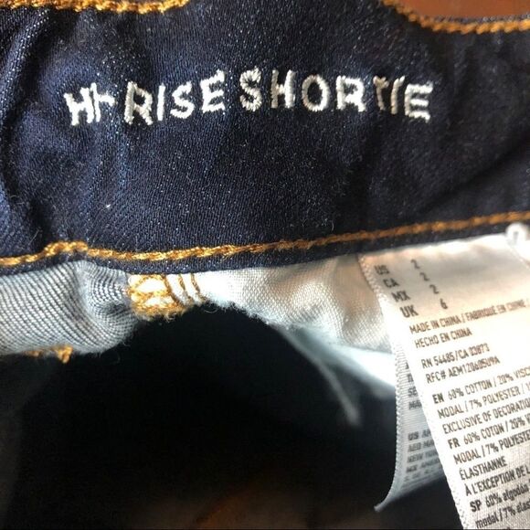𝅺American  Eagle Hi Rise Shortie Shorts Size 2 - Picture 8 of 9